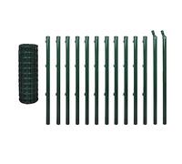 vidaXL Ensemble de Clôture Bordure pour Jardin Euro 25 x 1 m Acier Vert