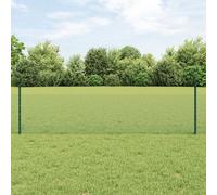 vidaXL Ensemble de clôture en fil de poules 2 pièces Vert Acier galvanisé