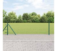 Vidaxl Ensemble De Clôture Pack De 2 Vert Forêt Métal 25 X 0.5 M