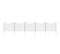 vidaXL ensemble de clôtures de jardin à arc inversé 77,5 x 64 cm vert