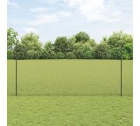 Vidaxl Ensemble De Clôtures De Jardin Lot De 2 Gris Métal 25 X 1,5 M
