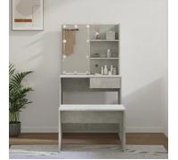 vidaXL Ensemble de Coiffeuse avec LED Table Cosmétique Coiffeuse de Maquillage Table à Bijoux Chambre à Coucher Blanc 3114111