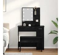 Vidaxl Ensemble De Coiffeuse Avec Tiroir Chêne Noir 86.5 X 35 X 136 Cm