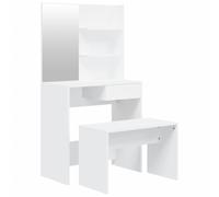 Vidaxl Ensemble De Coiffeuse Blanc 74,5x40x141 Cm Multicolore