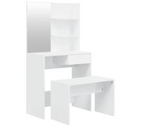 vidaXL Ensemble de coiffeuse Blanc brillant 74,5x40x141 cm3114143 Blanc G
