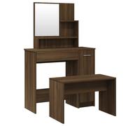 Vidaxl Ensemble De Coiffeuse Chêne Marron 86,5x35x136 Cm Multicolore
