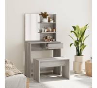 Vidaxl Ensemble De Coiffeuse Sonoma Gris 74,5x40x141 Cm Multicolore