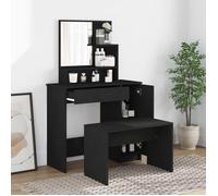 Ensemble De Coiffeuse Noir 86,5x35x136 Cm Vidaxl Vidaxl Multicolore