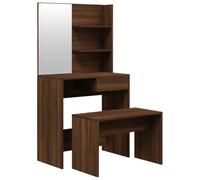 vidaXL Ensemble de coiffeuse avec tabouret - Chêne marron 74,5x40x141 cm
