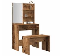 vidaXL Ensemble de coiffeuse vieux bois bois d'ingénierie