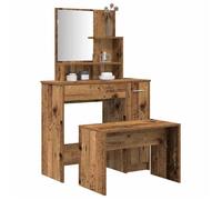 vidaXL Ensemble de coiffeuse vieux bois bois d'ingénierie, coiffeuse, table de maquillage, coiffeuse de chambre, table de 3329191