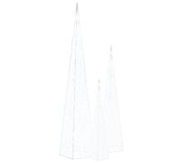 vidaXL Ensemble de cônes lumineux LED en acrylique décoratif blanc froid 60/90/120 cm