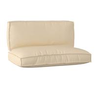 vidaXL Ensemble de Coussins pour palettes de 2 pièces en Tissu Oxford Beige