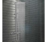 vidaXL ensemble de douche à double soufflet avec thermostat en acier inoxydable