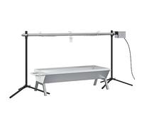 vidaXL Ensemble de grille et de plateau automatique pour barbecue inox
