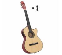 vidaXL Ensemble de guitare découpée classique 12 pcs 6 cordes Bleu 38""