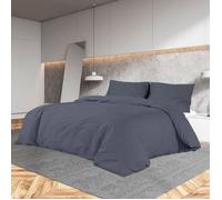 vidaXL - Ensemble de housse de couette 140x200 cm Microfibre Anthracite G