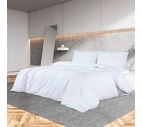vidaXL Ensemble de housse de couette Blanc 135x200 cm Microfibre