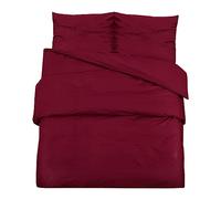 vidaXL Ensemble de housse de couette Bordeaux 240x220 cm Coton136176