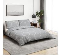 vidaXL Ensemble de housse de couette Gris G 140x200 cm Coton