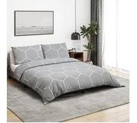 vidaXL Ensemble de housse de couette Gris 140x200 cm Coton 136450