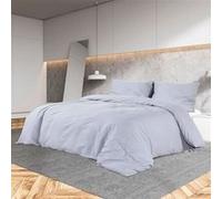 vidaXL Ensemble de housse de couette Gris 140x200 cm Coton136094 Gris G