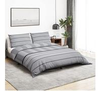 vidaXL Ensemble de housse de couette Gris 200x200 cm Coton