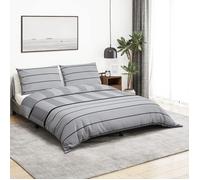 vidaXL Ensemble de housse de couette Gris 200x220 cm Coton 136442