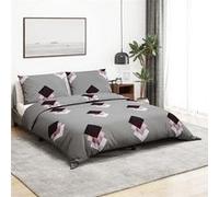 vidaXL Ensemble de housse de couette 136472 Coton 200x220 cm Gris