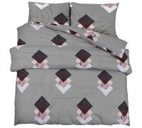 vidaXL Ensemble de housse de couette 136472 Coton 200x220 cm Gris