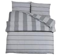 vidaXL Ensemble de Housse de Couette Gris 200x220 cm Coton