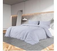 vidaXL Ensemble de housse de couette Microfibre légère 220x240 cm Gris 135955