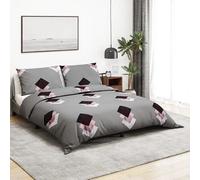 Vidaxl Ensemble De Housse De Couette Gris 240x220 Cm Coton