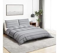Ensemble de housse de couette Gris 260x240 cm Coton Gris G