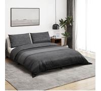 vidaXL Ensemble de housse de couette gris foncé 155x220 cm Coton 136485