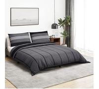 vidaXL Ensemble de housse de couette 136429 Coton 200x200 cm gris foncé
