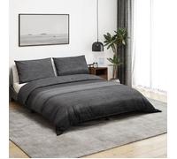 vidaXL Ensemble de housse de couette Gris foncé 200x200 cm Coton