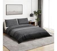 vidaXL Ensemble de housse de couette Gris foncé 200x200 cm Coton