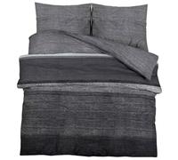 vidaXL Ensemble de housse de couette Gris foncé 200x200 cm Coton