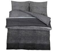 vidaXL Ensemble de housse de couette Gris foncé 200x200 cm Coton