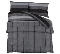 vidaXL Ensemble de housse de couette 225x220 cm Coton gris foncé