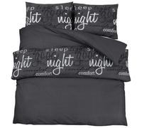 vidaXL Ensemble de housse de couette Noir 200x200 cm Coton