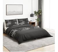 vidaXL Ensemble de housse de couette Noir 200x220 cm Coton 136532