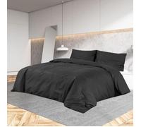 vidaXL Ensemble de housse de couette Noir 220x240 cm Microfibre légère135971