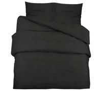 Vidaxl Ensemble De Housse De Couette Noir 225x220 Cm Microfibre Lã©Gã¿Re