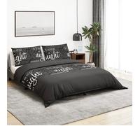 vidaXL Ensemble de housse de couette Coton Noir 260x240 cm
