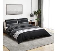 Ensemble de housse de couette noir et blanc 140x200 cm Coton