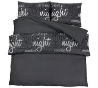 vidaXL Ensemble de housse de couette Noir 200x220 cm Coton 136532