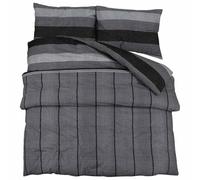 vidaXL Parure de lit Housse de couette 200x200 cm Coton Gris foncé