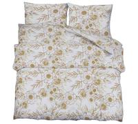 vidaXL Ensemble de housse de couette 136412 200x220 cm Coton blanc et marron